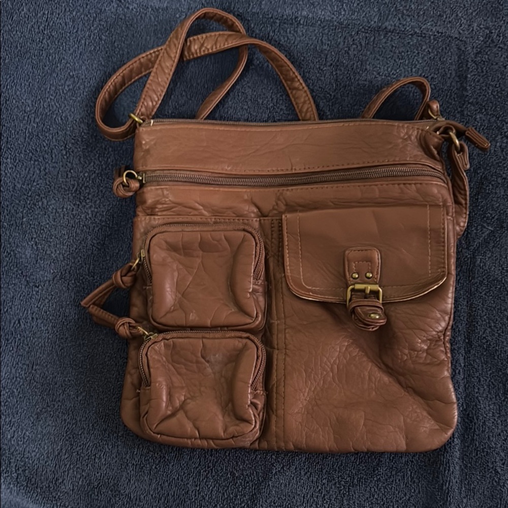 Brown Leather Crossbody Bag